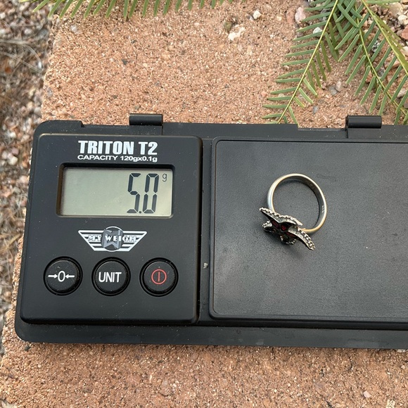 Mexican Starfish Silver and Opal Ring - Picture 5 of 6